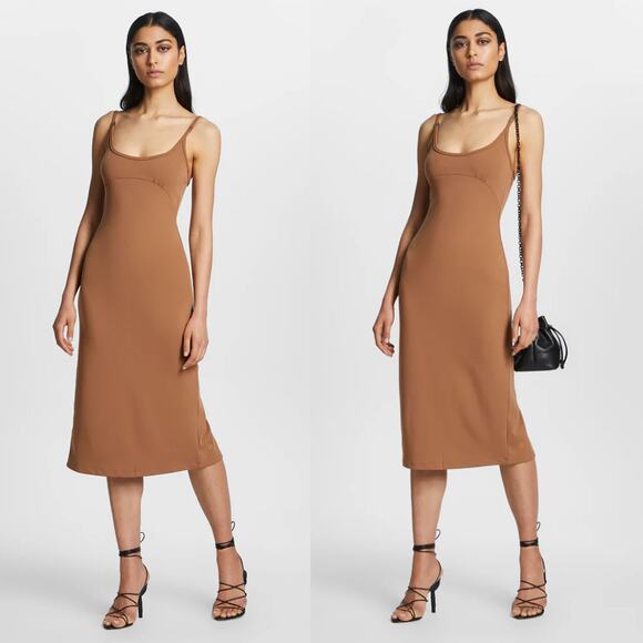 KSUBI The Hurley Slip Midi Dress in Latte Size S - Picture 4 of 16